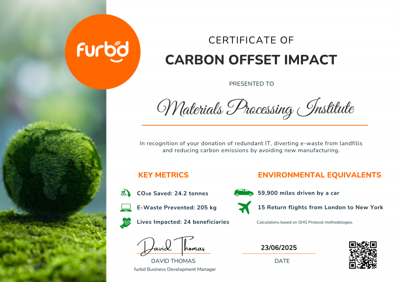 Dramatic Carbon Offset Impact from Re-use of Redundant Computers